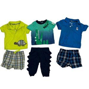 Baby boy outfit bundle set of 3 sz 6 months carters simply baby blue green
